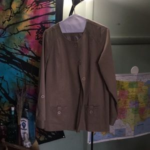 Tan overcoat
